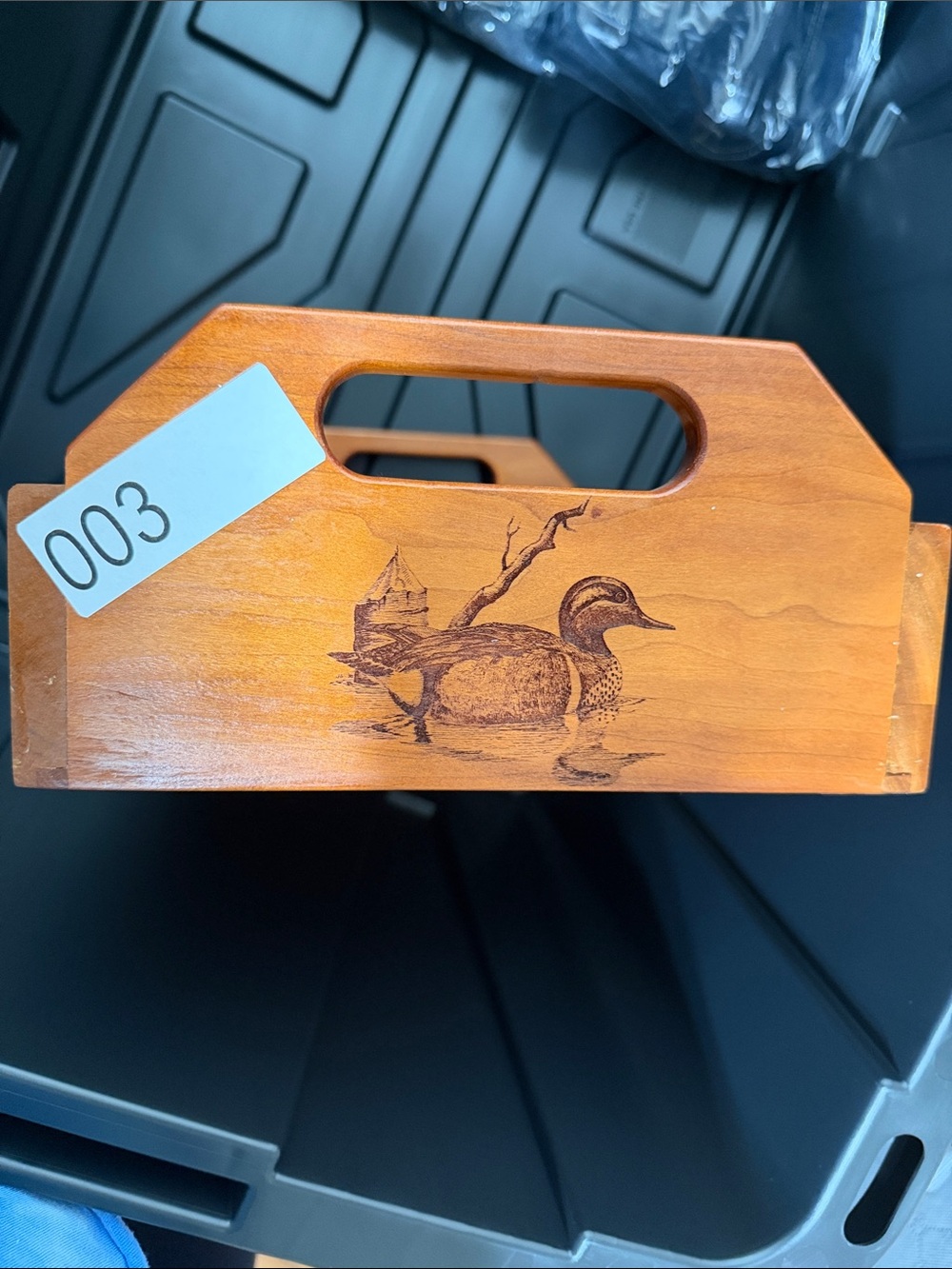 Wooden Duck Design Utensil Holder